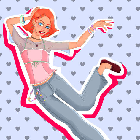 Girl Posing Funny