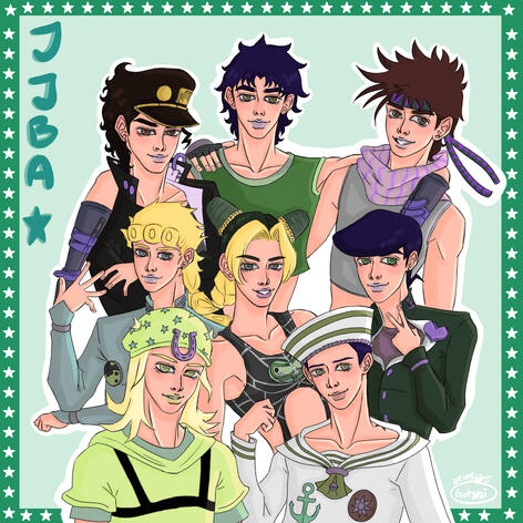 JJBA Cast Green Ver.